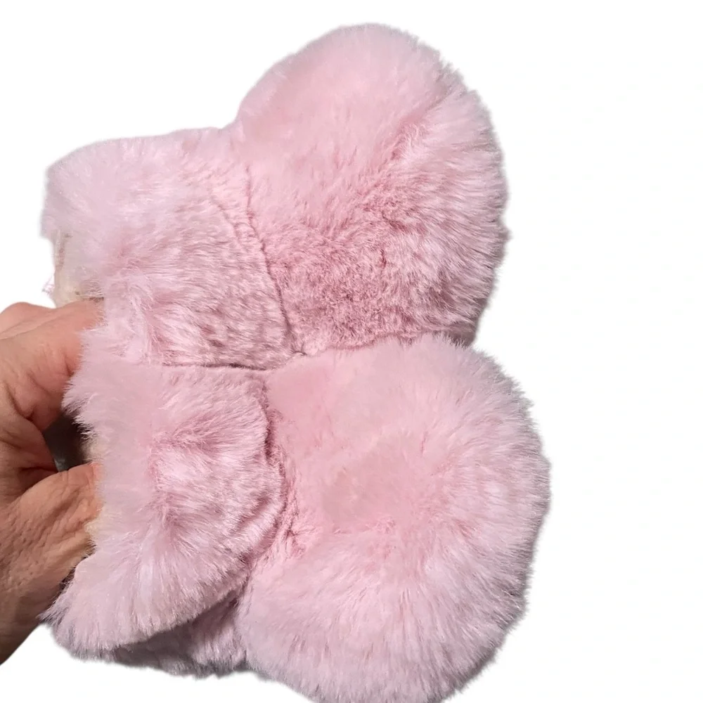 Ugg Jesse Bow Fluffy Boots Crib Winter Shoes Toasty Warm‎ Pink Girl 0/1